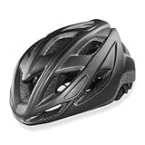 Aiwjeakh Fahrradhelm für Erwachsene, Leichter Fahrradhelm, Herren, Damen, Fahrradhelm für Erwachsene, Jugendliche, Mountain Road Biker, Passform 58–61 cm, Schwarz