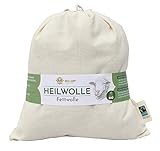 Bio Heilwolle Fettwolle 100g Schafwolle Rohwolle Wollfett Lanolin 100% Natur Hilfe bei Ohren- und Halsschmerzen Baby- und Hautpflege Rheuma Muskelschmerzen