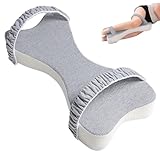 Beinausrichtungskissen für Seitenschlafen 9, 1x21x3, 1 Zoll Gedächtnisschaum Ischias Schmerz Relief Kniekissen, Grau