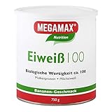 Megamax Eiweiss Banane 750 g | Molkenprotein + Milcheiweiß Für Muskelaufbau ,Diaet | 2k-Eiweiss ideal zum Backen | hochwertiges Low Carb Eiweiß-Shake | aspartamfrei Eiweiß-pulver mit Aminosäuren
