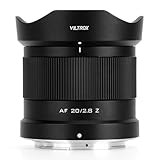 VILTROX 20 mm F2,8 Z für Nion Z-Mount, 20 mm f/2.8 Z-Mount Vollformat-AF-Objektiv für Nikon Z-Mount, Prime Weitwinkelobjektiv für Nikon Z Mount Z8 Z9 Z6 Z7 Z6 II Z7 II Z5 Z5 II