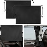 2 Stück Sonnenschutz Auto,Sonnenschutz Vorhang Auto,Sonnenschutz Seitenfenster Auto,Auto Seitenfenster Schatten,Auto Sonnenschutz für Kinder,Universal Sonnenblende Auto Kinder (C)
