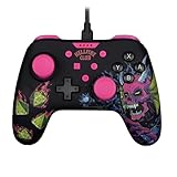 Konix Stranger Things Kabelgebundener Controller für Nintendo Switch, Switch OLED und PC - Vibrationsfunktion - 3 m Kabel - Schwarz und Rosa