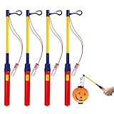 Laternenstab 30cm Laternenstäbe 4 Stück Laternenstab LED Kinder Elektrisch Laternen Stab Kurz für Halloween, St. Martin, Weihnachten, Karneval, Kostümpartys