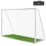 ArtSport Fußballtor 300 x 200 cm - Fussballtor mit Klicksystem für Garten in Weiß - Stabiles Fußball Tor inklusive Netz & Tragetasche
