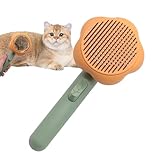 Katzenbürste für Haarausfall, Katzenbürste, langes kurzes Haar, 8,3 x 6,5 cm, Enthaarungskamm, Massage-Reinigungszubehör, kompaktes leichtes Design, Kätzchen-, Hunde-Flohbad, Indoor-Haustierpflege