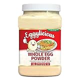 Eggylicious - 4 Stück – Vollei-Pulver, getrocknetes, natürliches Proteinpulver, hergestellt aus frischen Eiern, Weiß und Eigelb gemischt, pasteurisiert, gentechnikfrei, keine Zusatzstoffe, zum Backen