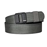 IDOGEAR Taktischer Waffengurt 1,5' Gürtel EDC Steife Hochleistungsgurte 38mm Nylon Utility Harness Ratschengurt Verstärkt für verdeckte Trage(Gray,XLarge)