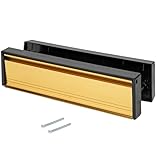 ZAVIA Briefkasten, 30,5 cm, mit Metallklappen, interne und externe Briefkastenplatte für 20–40 mm dicke Türen, Postbriefschlitz mit Zugluftstopper für Mittelschienen aus UPVC und Verbundtüren