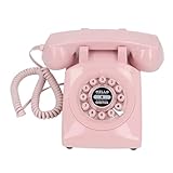 Hamwesh Audio-Gästebuch-Telefon, Retro-Design, Hochzeitsgästebuch für Audioaufnahmen, Sprachgästebuch mit 120 Stunden 8G-Kapazität, für Besondere Anlässe Wie Partys, Geburtstage, Hochzeiten (PINK)