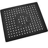 DabbOo Spülbeckenmatte Quadratische Untersetzer Abtropfmatte Silikon Spülbecken Schutzmatte Spülbeckeneinlage Schwarz Non-Slip Drain Mat Geeignet für Küchenspülbeckenboden, Besteck und Glaswaren