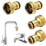 taonganui 4 Stück Universal-Wasserhahnanschluss für Mischbatterie, Gartenschlauch Anschluss Schlauchadapter Gardena Wasserhahn Adapter Schlauchkupplung Schnellkupplung Adapters Anschluss