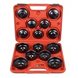 Buhdjfnke Umfassendes Ölfilterschlüssel-Set, 16-Teilig, Werkzeugsatz zum Entfernen Von Bechern und Stecknüssen für eine Effiziente Autowartung