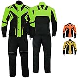 German Wear Motorradkombi Herren 2-teiler mit Protektoren Motorradanzug Textilien Motorradjacke & Motorradhose motorrad kleidung Grün - 48