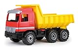 Lena 02031 - Starke Riesen Muldenkipper Mercedes Benz Actros, Kipplaster ca. 63 cm, großer Kipper mit 3 Achsen und verriegelbarer Kippmulde, robustes Baustellen Spielfahrzeug für Kinder ab 3 Jahre