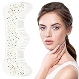 HQRKOTM Glitzer Sommersprossen Gesicht Tattoo, 6 Stück Glitzer Sommersprossen Make-up Patches, henna braun sommersprossen, Goldene Funkelnde Sommersprossen für Party, Festival, Weihnachten