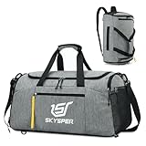 SKYSPER Sporttasche Rucksack Groß, mit Schuhfach & Nassfach Herren Damen, Reisetasche Fitnesstasche Weekender Travel Gym Tasche Duffle Bag Trainingstasche Schwimmtasche