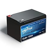 UBETTER 12V 12AH LiFePO4 Akku Wiederaufladbarer 12V Lithium Batterie 12Ah mit 12A BMS Deep Cycle LiFePO4 Batterie Perfekt für Solarstromanlagen, Kinderroller, Fischfinder