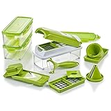Genius Nicer Dicer Smart Julietti (16 Teile) Gemüseschneider Spiralschneider Multifunktionsschneider Mandoline Zerkleinerer manuell zum Schneiden Würfeln Hobeln Schälen Julienne