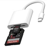 USB C SD TF Speicherkartenleser, 2-in-1 Dual-Slot, Typ C Lesegerät, unterstützt SD- und Micro-SD-Speicherkartenadapter, kompatibel mit iPad, iPhone 15, MacBook Pro/Air, Chromebook, Samsung und