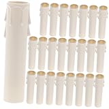 VILLFUL 24 Stück Teiliges Weiße Tropfen kerzenhülsen aus Kunststoff Øxmm Langlebige Kronleuchter kerzenfassung abdeckungen Installieren Passend für Wohnzimmertisch Stumpenkerzen deko