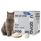 Tofu Katzenstreu - Klumpend, Pflanzlich aus Erbsenhülsen, Biologisch Abbaubar, 99% Staubfrei, Optimale Geruchskontrolle, Entsorgbar in der Toilette, Originalduft, 1 x 10,8 kg
