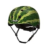 Melon Fahrradhelm »Real Melon« für Damen, Herren und Kinder | Leichter & sicherer urbaner Cityhelm mit Magnetverschluss, individuell anpassbar in grün, Wassermelone | Größe M-L (52-58 cm) …