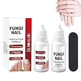 Nagelpilz Behandlung, 15 ML Nagelreparaturflüssigkeit for Fingernägel, Sanfte Nagelhautpflege, Dreifachformel, Schnelle und Effiziente Linderung bei Brüchigen, Verfärbten & Geschädigten Nägeln