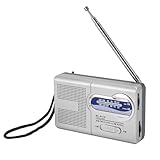 Namvo Am Fm Batteriebetriebenes Radio Multifunktionales silbergraues tragbares Miniradio Geeignet für Reisen, Wandern und Radfahren