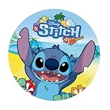dekora - Tortendekoration für Kindergeburtstage - Cake Topper Stitch 20 cm - Essbarer Tortenaufleger - Glutenfrei, Ohne Zuckerzusatz, Laktosefrei - Für Vegetarier Geeignet