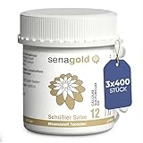Senagold Schüssler Salze Nr. 12 – 3x400 Tabletten – Calcium sulfuricum D6 – Das Salz der Gelenke – gluten- & alkoholfrei – hergestellt nach Homöopathischem Arzneibuch in Deutschland