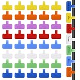 Kabeletikett 40 Stück Kabeletiketten Bunt Selbstklebend Kabeletikett Kabelbeschriftung Beschreibbar und Wiederverwendbar,Wasserdich Reißfest Kabel Etiketten für Kennzeichnung und Sortierung von Kabeln