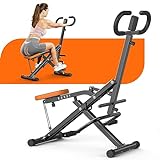 Dskeuzeew Squat Machine Heimtrainer Fitnessgeräte mit Widerstandsband AB Booster Bauchtrainer Fitnessgeräte Trainingsgeräte für Bauch Arme Beine Rücken und Gesäß squat rudergerät Max 165KG