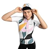 SIROKO - Radtrikot für Damen M2 Pinerolo - S - Weiß/Kühles Grün/Bubblegum Pink