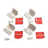 4 x Magnetschnäpper für ultradünne Schränke und Türverschlüsse, Edelstahl-Magnethalter für sicheren Schrank- und Schubladeneinsatz (Silber, 4 Stück)