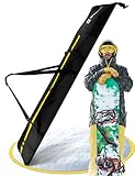 STYNGARD Snowboardtasche mit Rolltop [140 cm bis 190 cm] - Boardbag Snowboard mit wasserdichter Polsterung im Bindungsbereich - Snowboardtasche Modell Whistler