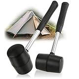 Robin Goods® 2X Gummihammer 590 g - Camping, Zelt- und Outdoor-Zubehör - Stabiler und Rutschfester Griff - Campinghammer, Schonhammer für Handwerk und Heimwerken