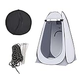 OFCASA Pop-up Dusche Zelt Tragbare Privatsphäre Schutz WC Zelt mit Tragetasche für Outdoor Camping Angeln Strand Dusche Dressing (Weiß/Grau, 120 x 190 cm)