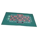 VALICLUD Doppelseitige Pokermatte aus Filz Faltbar Tragbar Tischauflage für Pokerabende Familienfeiern Mottopartys Schützt vor Flüssigkeiten