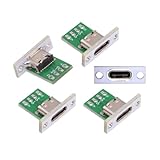 chenyang 5 Pack USB C DIY Anschluss 24Pin Buchse Reparatur Ersatz Lötadapter mit Schraubloch für die Schalttafelmontage