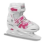 Roces Kinder Jokey Ice 2.0 Girl Verstellbarer Schlittschuh, white-fuchsia, 30-33 EU