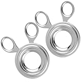2Pcs Gourmet Eierköpfer, EierköPfer Edelstahl Egg Edelstahl für Rohe Und Gekochte Eier Küchenwerkzeug, Eieröffner für Küchenutensilien, Küchenzubehör, Restaurant(Silber)