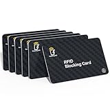 6X RFID Blocker Karte NFC Blocker Karte Schutzkarte gegen Datenklau Ultradünne RFID Blocker Card - zum Schutz vor Datendiebstahl/Kartenschutz/NFC Schutz