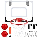 Dreamon Mini Basketballkorb Kinder, Basketball Set Indoor für Zimmer mit Ball