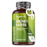 Grüner Kaffee 21.000mg - Alternative zu Grüner Tee & Koffeintabletten - Grüner Kaffeebohnen Extrakt - 90 Kaffeepulver Kapseln - Superfood mit Chlorogensäure und Koffein - Green Coffee - WeightWorld