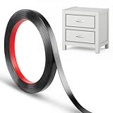 5m * 1cm Zierleisten Selbstklebend, Flexible Zierleiste Selbstklebend Schwarz PVC Paneele Wand Selbstklebendn Stuckleisten Wand für Borde, Wanddekoration, Spiegelrahmen, Türen, Möbeldekor