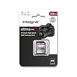 Integral 128 GB SD-Karte 4K Ultra-HD-Video Premium-Hochgeschwindigkeitsspeicherkarte SDXC Bis zu 100 MB/s SDXC V30 UHS-I U3 Klasse 10 SD-Speicherkarte