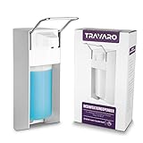 Travaro Desinfektionsmittel Spender 500ml I Desinfektionsspender mit Schrauben zur Wandmontage I Eurospender Seifenspender inklusive Leerflasche