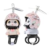 Vaguelly 2 Stück Fahrradlenker Dekorationen Kinderlenker Puppe mit Helm Niedliche Tierfiguren für Fahrräder Dekorative Accessoires für Kinderfahrzeuge