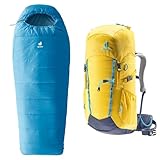 deuter Starlight Kinderschlafsack & Climber Kinder Alpinrucksack (22 L), Corn-Ink